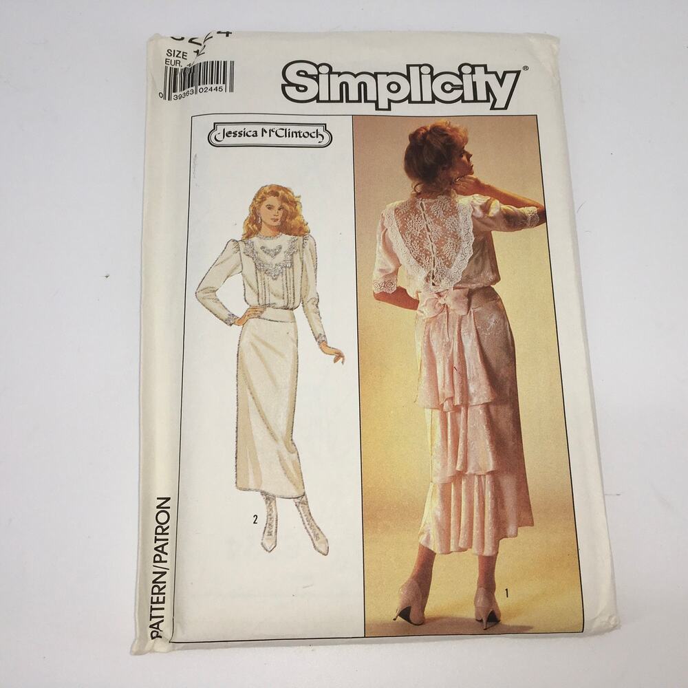 Simplicity Sewing Pattern 8224 Jessica McClintock Romantic Lace Dress  12 UNCUT